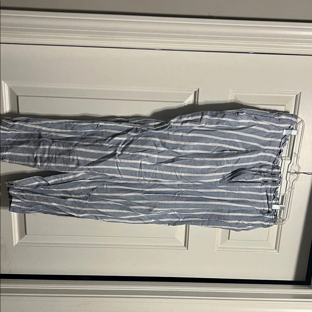 LOFT Blue and White Striped Pants - Picture 2 of 2